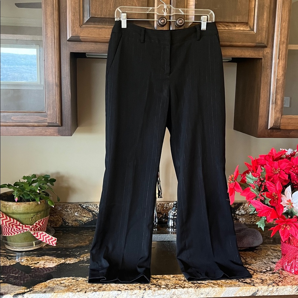 Liz & Co Black Dress Pants Womens 6 Petite Straight Leg Trousers